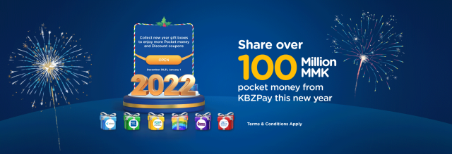 Share over 100 Million MMK pocket money from KBZPay this New Year