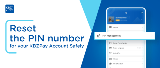 How to reset the pin in KBZPay