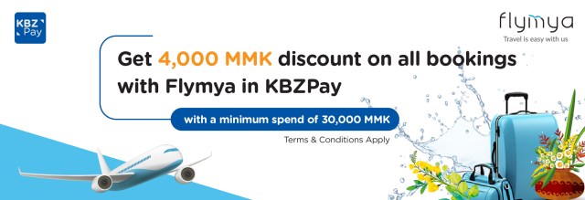 KBZPay and Flymya 4,000 MMK Cashback Program