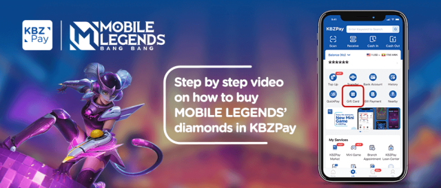 How to buy MOBILE LEGENDS’ diamonds from KBZPay