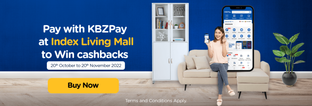 Pay with KBZPay at Index Living Mall to win cashback 