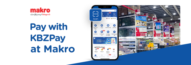 KBZPay customers can now make payments easily with KBZPay at Makro.