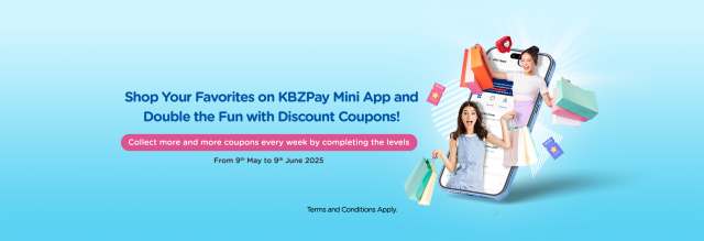 Shop Your Favorites on KBZPay Mini Apps and Double the Fun with Discount Coupons